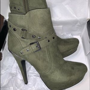 GBG GUESS BOOTIE SUDE GREEN